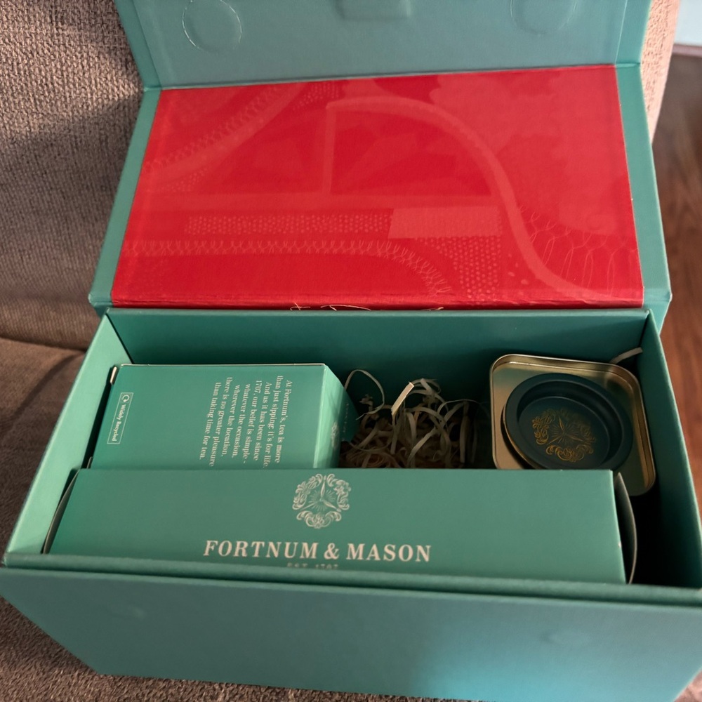 Fortnum & Mason Teal Gift Box – Luxury Home Accessory Set